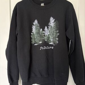 Taylor Swift Folklore Black Crewneck